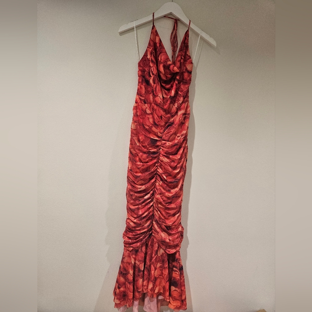 Hello Molly Vibrant Red Backless Dress - Picture 6 of 9
